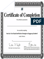 Certificate of Completion: This Certificate Is Presented To