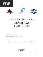 Revistas Nacionais Área Ciências Ambientais