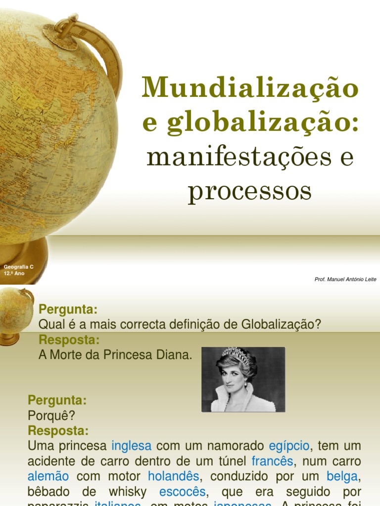 Diferenças entre Globalização e Mundialização | PDF | Corporação ...