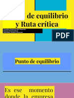 Punto de equilibrio y Ruta crítica en la planeación de proyectos (40