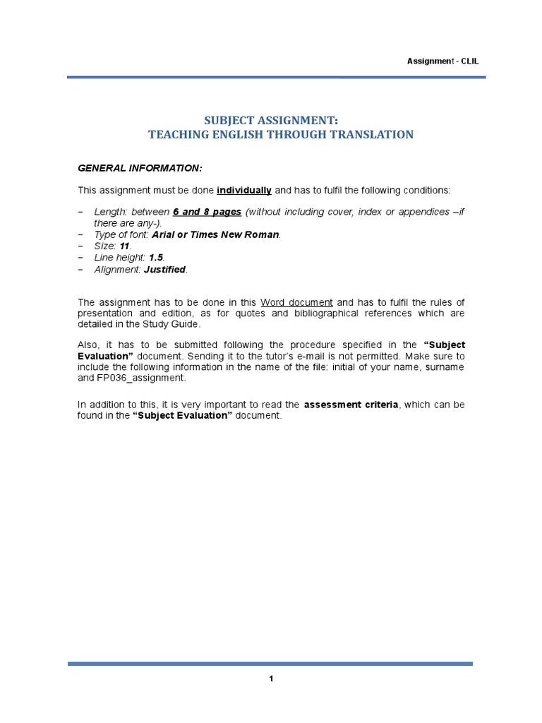 Subject Assignment PDF Second Language Multilingualism