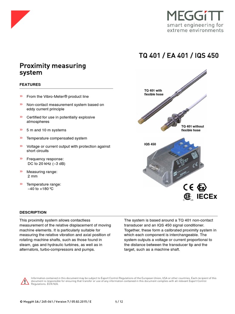 Datasheets DS TQ401 EA401 IQS450En PDF Coaxial Cable Electrical