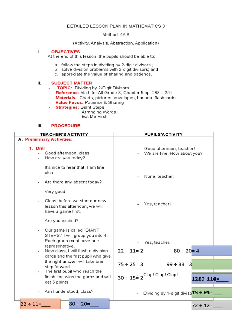 3 DLP Division 2 Digits Divisor | PDF | Division (Mathematics ...