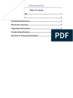 Radar Level Meter Specification