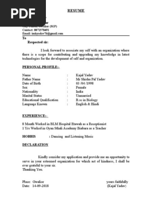 Simple Resume