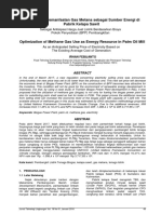 Optimalisasi Pemanfaatan Gas Metana Sebagai Sumber Energi Di Pabrik Kelapa Sawit