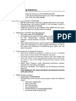 Budget Hearing Summary: Total Budget For The Youth and Sports Development Program Is P5, 283, 459.16