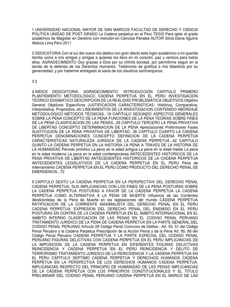 Cadena Perpetua Cadena perpetua Derecho penal