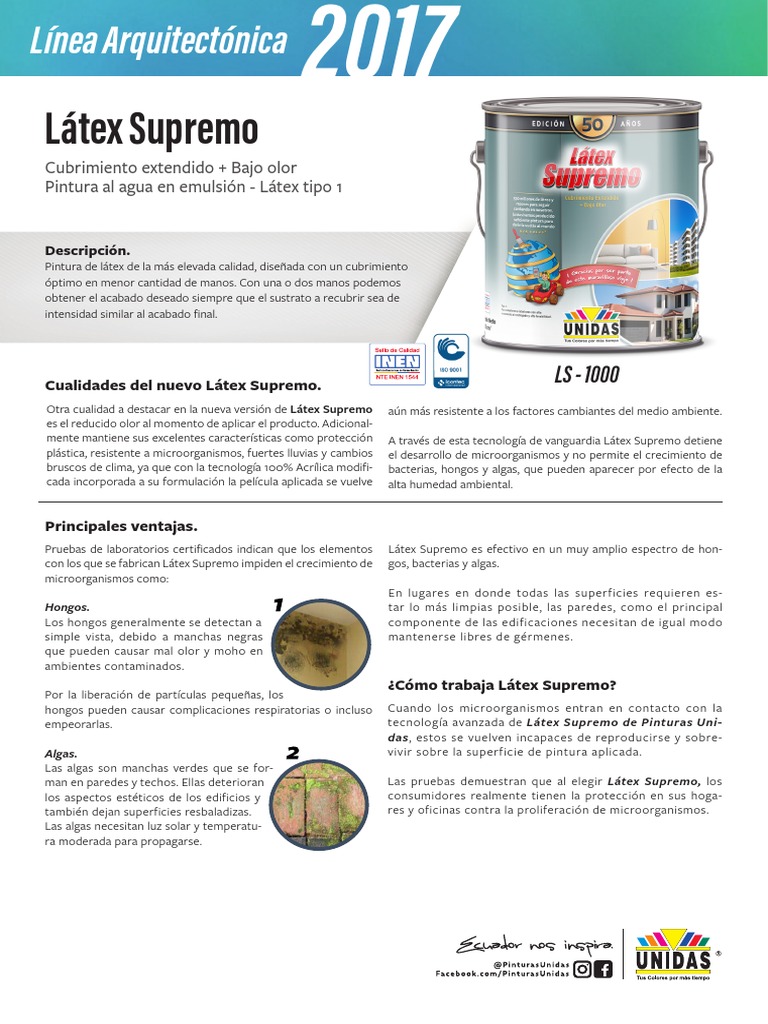 Latex Supremo | PDF | Agua | Pinturas