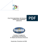 politica educacion derechos humanos 2006-2015