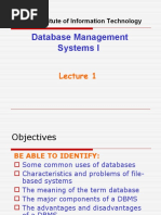 Database Management Systems I: Sri Lanka Institute of Information Technology