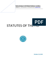 Statutes of The Fci: Federation Cynologique Internationale (Aisbl)