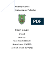 Strain Gauge: University of Jordan Faculty of Engineering and Technology