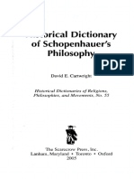 David E. Cartwright Historical Dictionary of Schopenhauers Philosophy Historical Dictionaries of Religions, Philosophies and Movements - 000 PDF