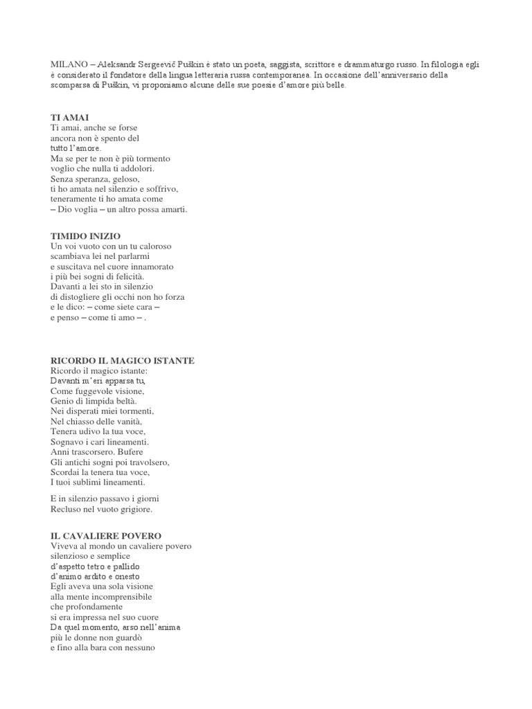 Puskin Poesie