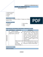 Sesión de Aprendizaje 5° - Marzo