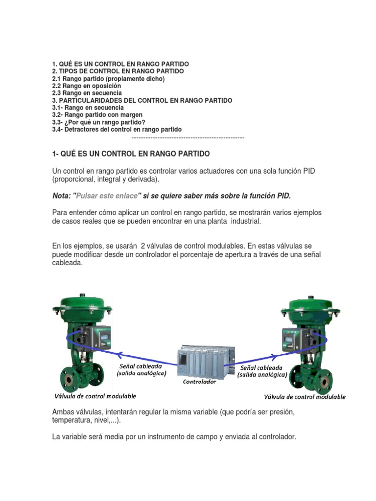 Control en Rango Partido: Tipos y Aplicaciones | PDF | Gases ...