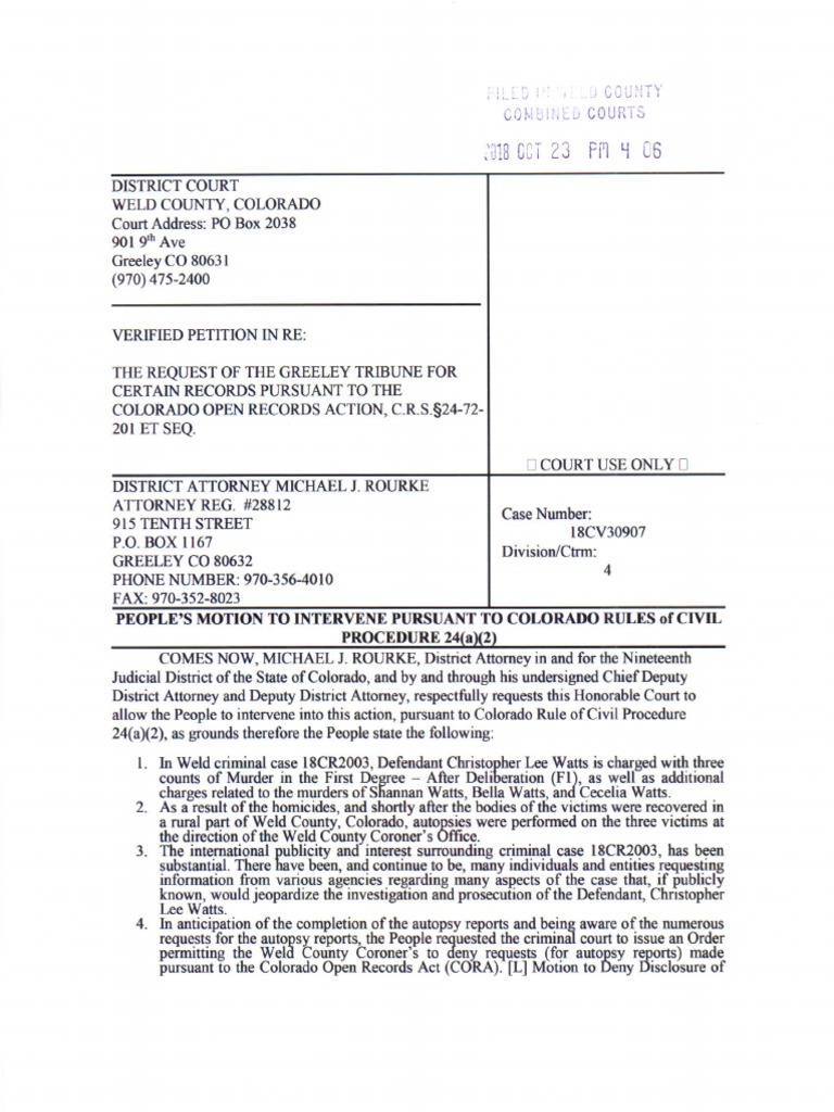 Peoples Motion To Intervene Pursuant To Colorado Rules of Civil ...