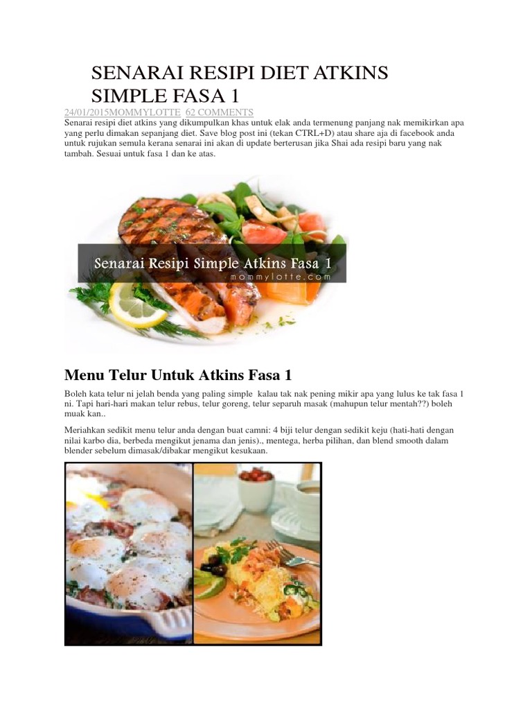 Resipi Diet Atkins Pdf