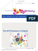 The 44 Phonemes in English