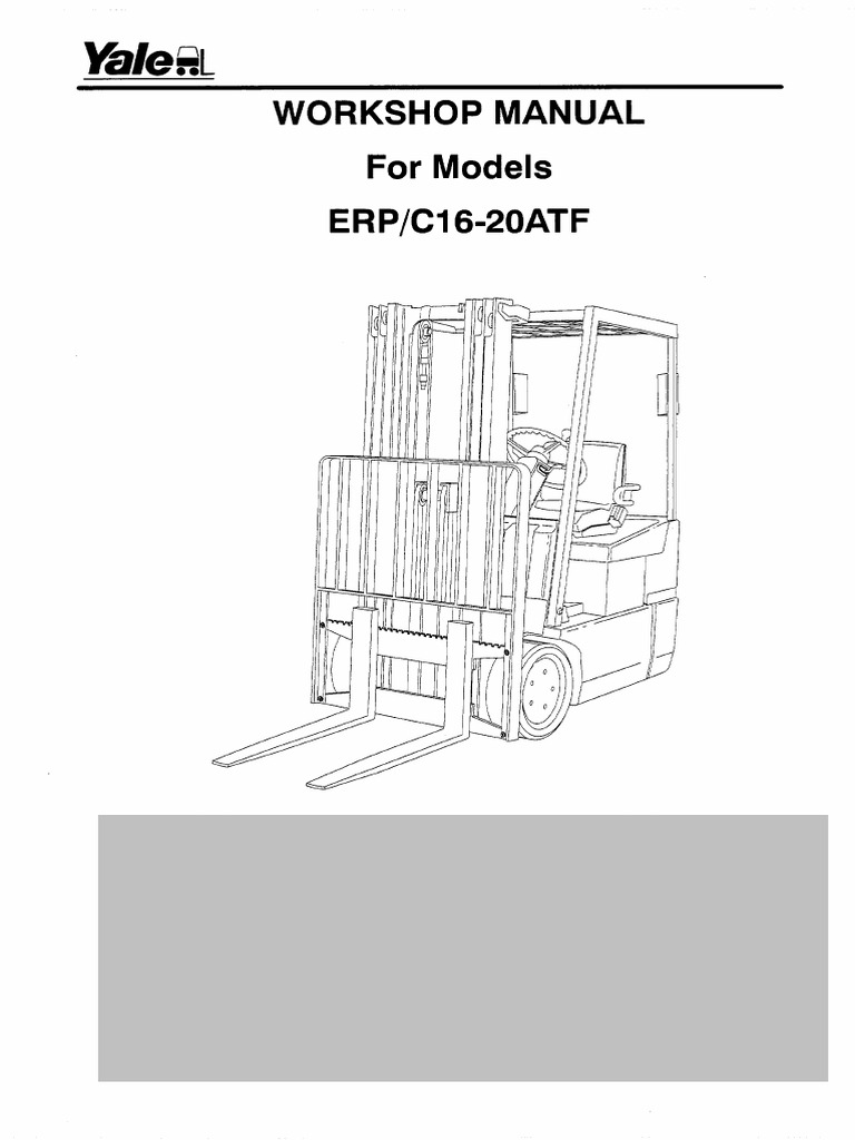 Yale C807 Erp16atf Lift Truck Service Repair Manual Pdf Elevator Machines