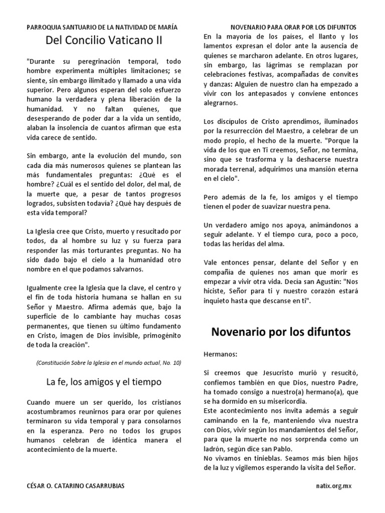Novenario de Difuntos ORIGINAL PDF La resurrección de Jesús Oración