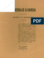 Un Mensaje A Garcia: ¿Quiere Ud. Progresar?