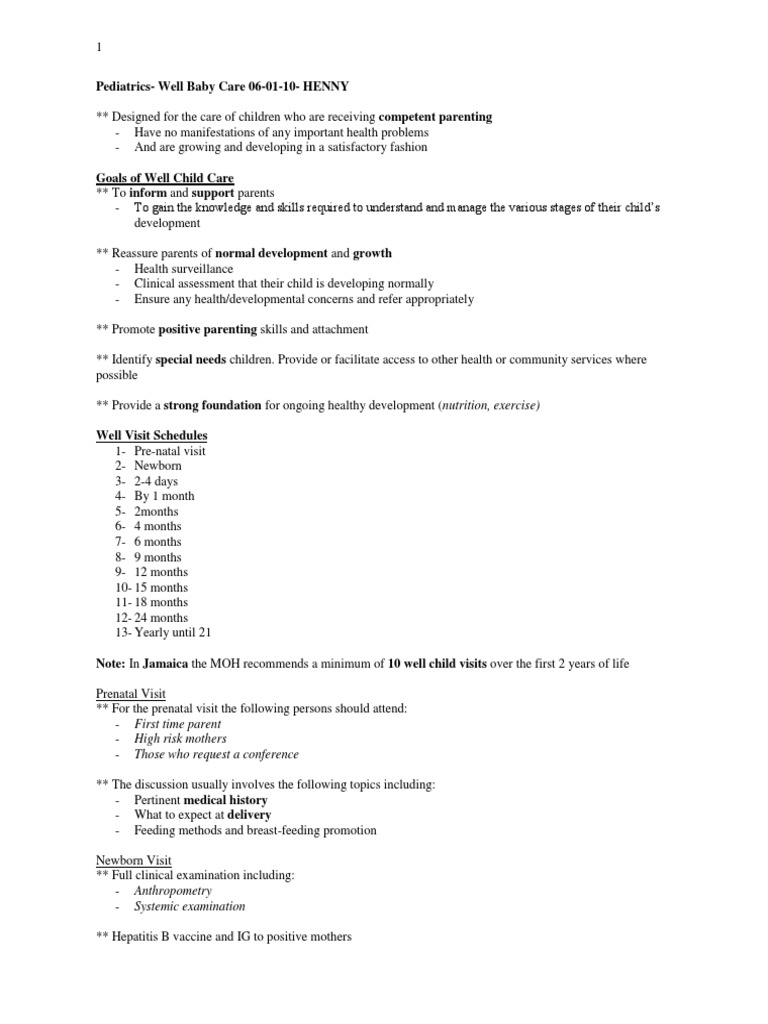 Well Child Care: Development & Vaccines | PDF | Poliomyelitis | Vaccines