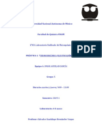 PRÁCTICA 1. Termodinámica Electroquímica.