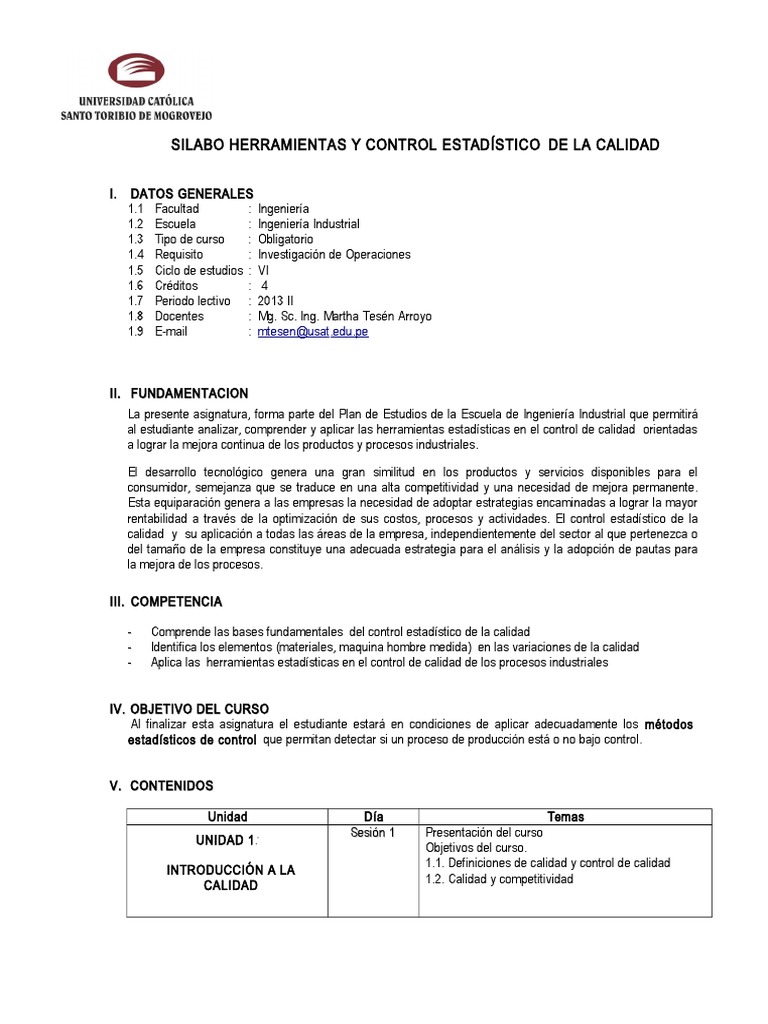 Control Estadístico de Calidad Industrial | PDF | Calidad (comercial ...