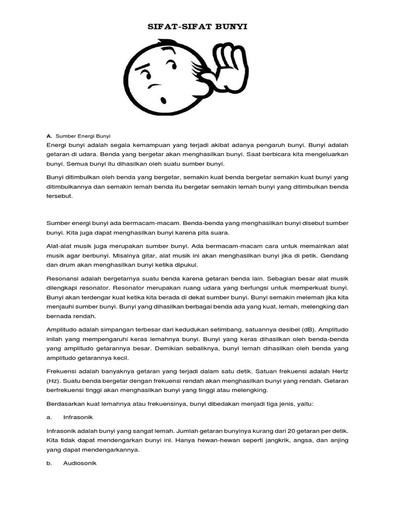 Kuat lemahnya bunyi ditentukan oleh