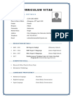 Curriculum Vitae: Personal Details