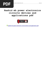 Rashid MH Power Electronics Circuits Devices and Applications PDF