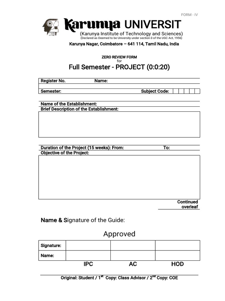 Form IV | PDF