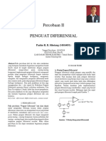 Percobaan II Penguat Diferensial: Paulus R. B. Sihotang (14S16051)