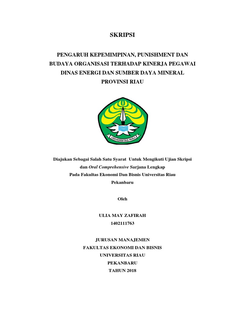 Skripsi Fakultas Ekonomi Dan Bisnis Ide Judul Skripsi Universitas