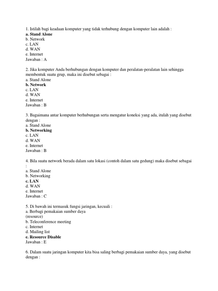 Bank Soal Wan