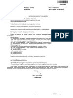 Claudia Salome Romero Jarufe Paciente: Alexandre Simoes Florio A/C DR (A) .: Feminino Sexo: 05/09/2017 Data Exame