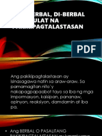 Mga Berbal, Di Berbal at Pasulat Na Pakikipagtalastasan