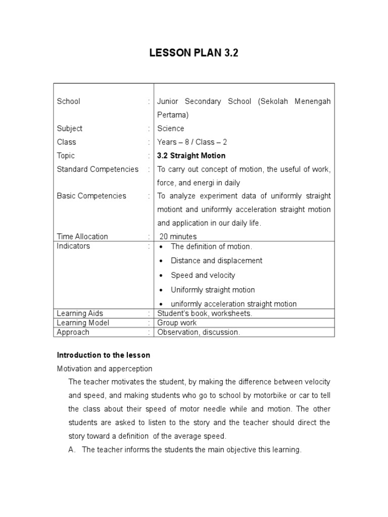 Lesson Plan 3.2 | PDF