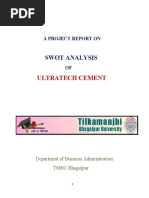 Download SWOT Analysys of Ultra Tech Cement by ambyrock SN39157233 doc pdf
