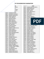 Yaden Class List For Mre