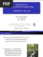 Introduction To Object-Oriented Programming COMP2011: File I/O