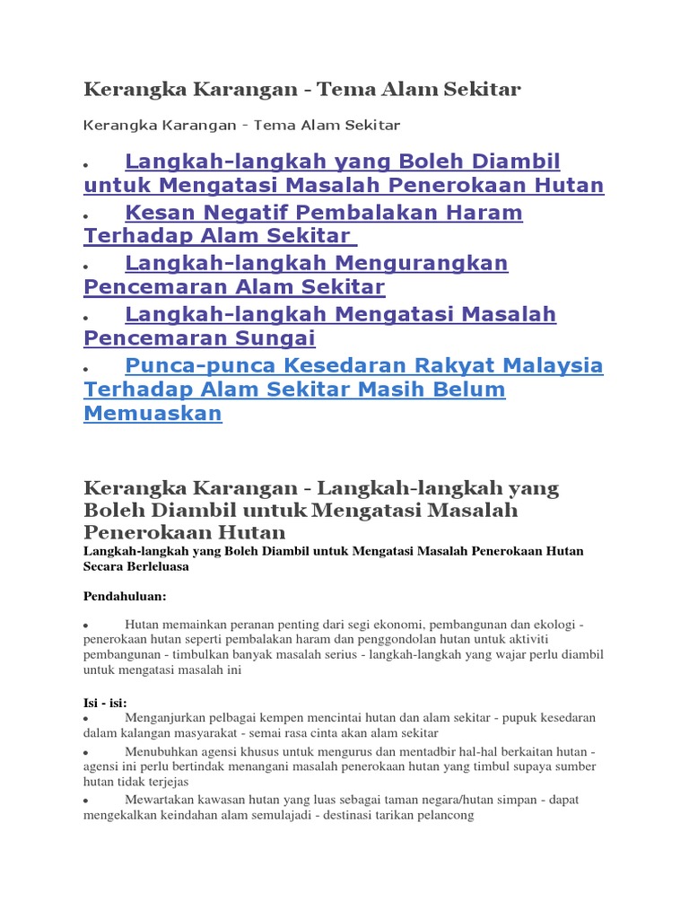Langkah Mengatasi Pembalakan Haram Langkah Mengatasi Pembalakan Haram