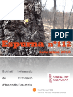 Butlletí informatiu de prevenció d'incendis forestals Espurna setembre 2018