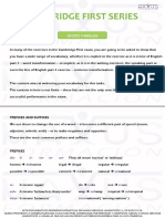 Word families for Cambridge First