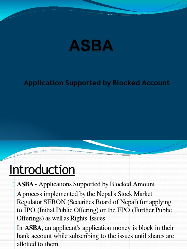 Nepal's ASBA System for IPOs | PDF | Initial Public Offering | Service ...