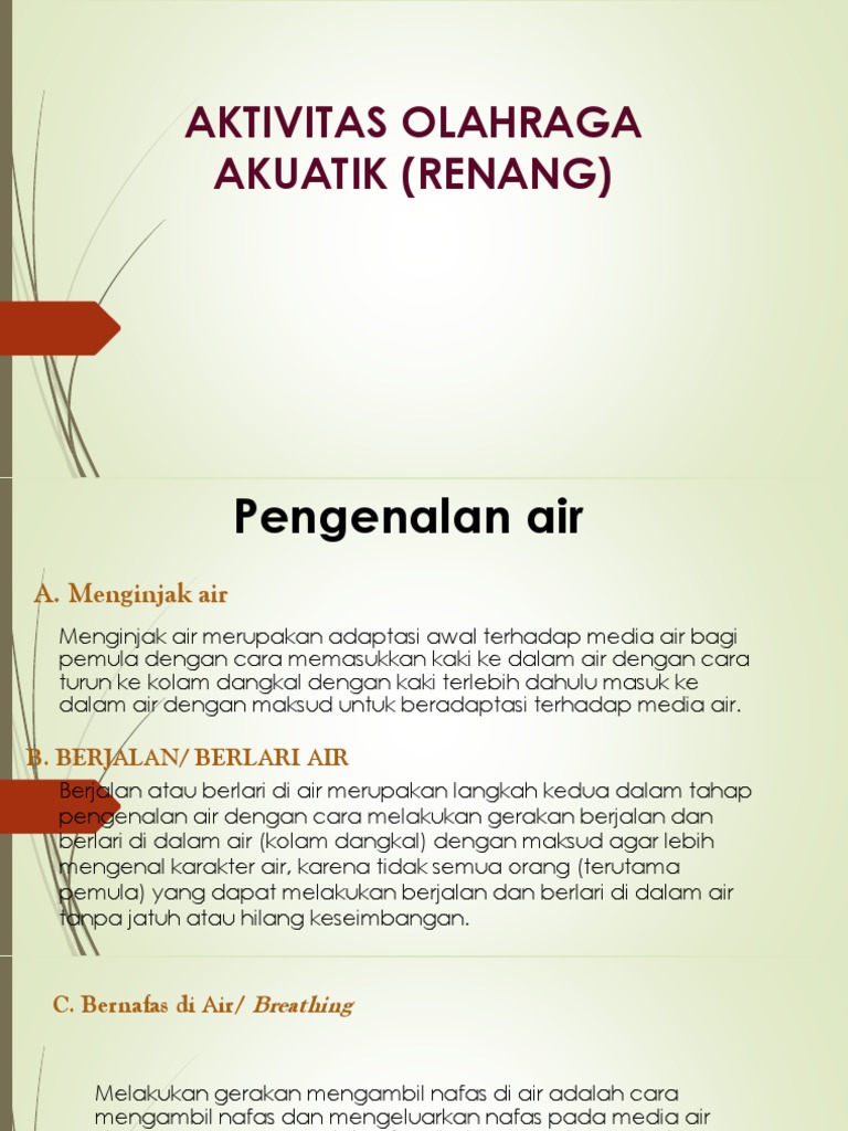 Akuatik adalah jenis olahraga yang dilakukan di