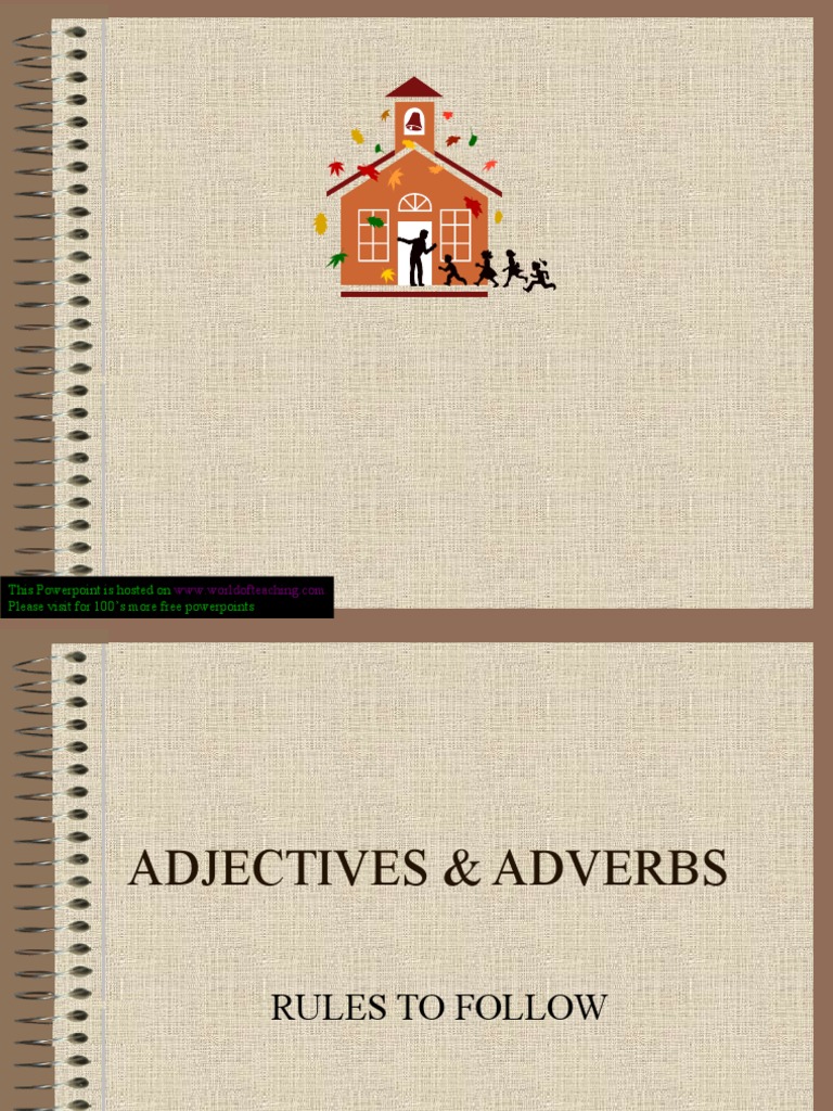 Adjectives and Adverbs | PDF | Language Arts & Discipline | Religion ...