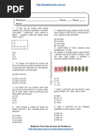 Simulado/atividade 24 Matemática para 4º e 5° ano